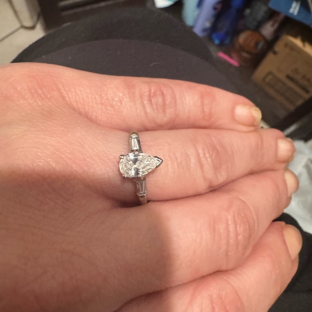 14k  E-F Color VS-Si Diamond 1.11 Carat Natural Diamond Ring